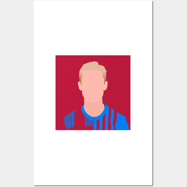 Frenkie de Jong Minimalistic Face Art Wall Art by GotchaFace